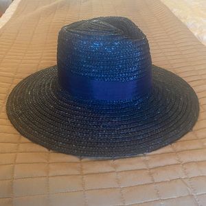 Blue Brixton Straw Hat